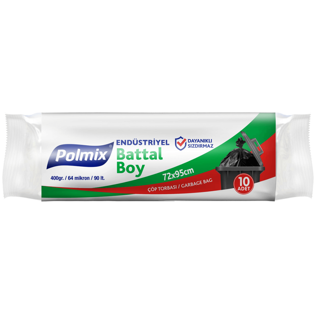 Polmix Çöp Poşeti 72 x 95 Battal Boy 10'Lu
