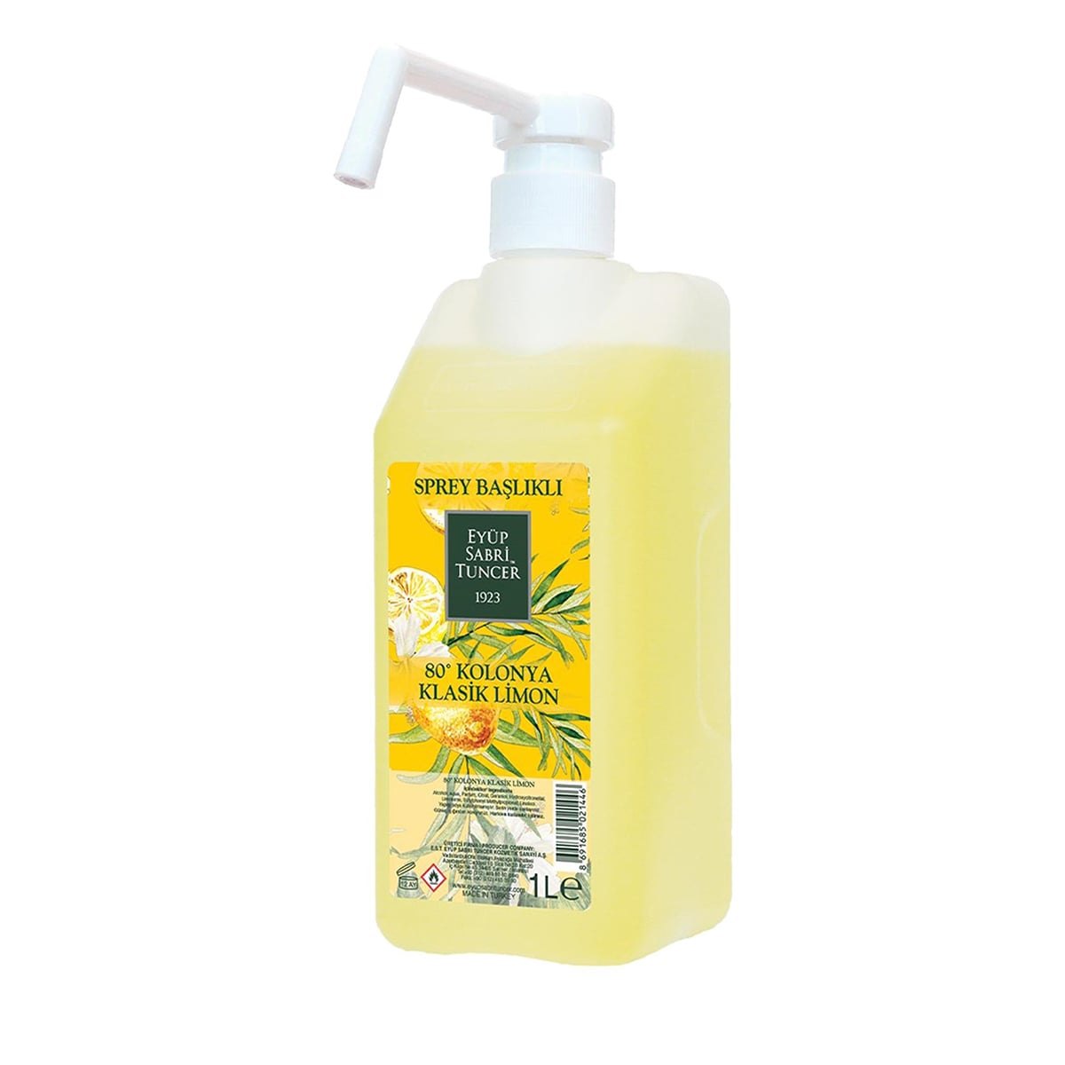 Eyüp Sabri Tuncer Limon Kolonyası 1 Lt Pompalı Şişede