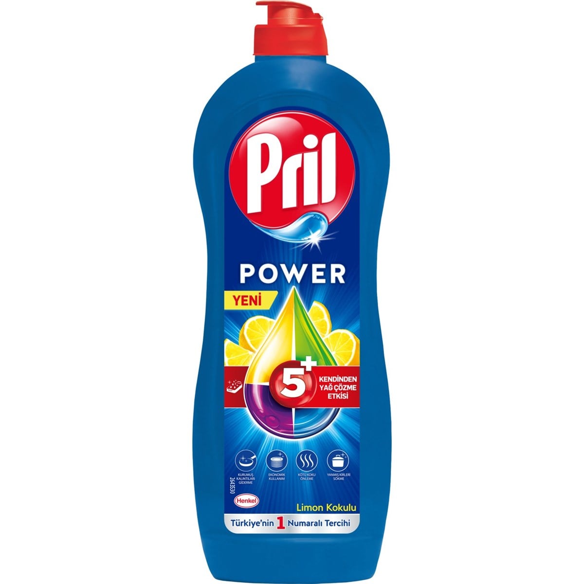 Pril Power Sıvı Bulaşık Deterjanı Limon Kokulu Beş etkili 675 ml