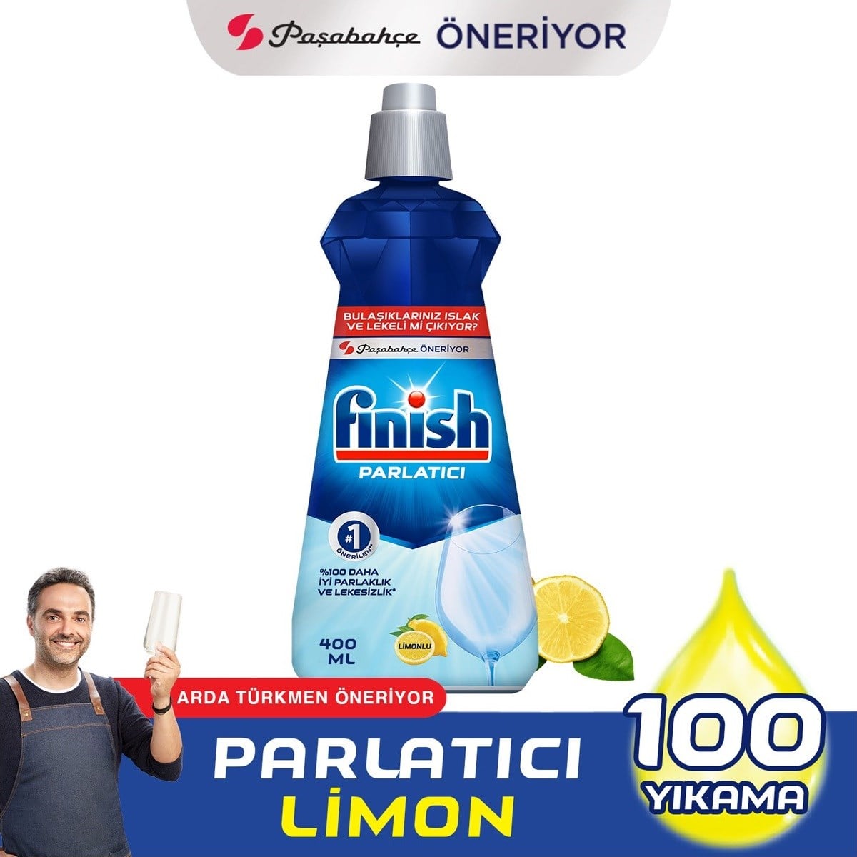 Finish Bulaşık Makinesi Parlatıcı Limon Ferahlığı 400 ml
