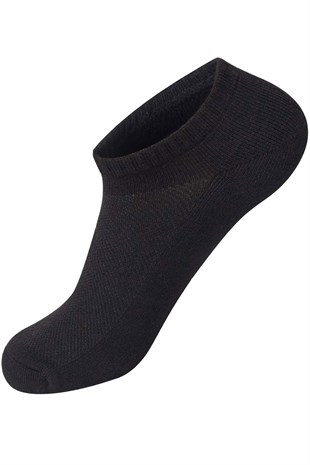 12 Çift Siyah Erkek Patik Çorap - Spor Ayakkabı Kısa Soket Çorabı