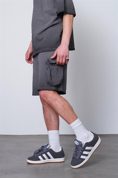 Acid Wash Acid Wash Kargo Cep Detay E9 Relaxed Fit Şort