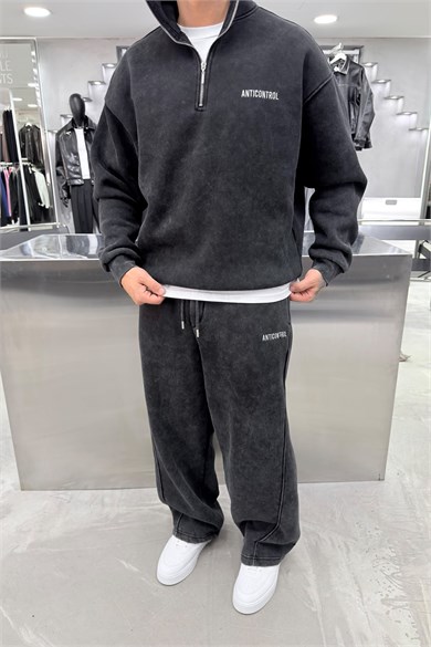 Acid Wash Anticontrol Nakışlı Premium Yıkamalı Oversize Eşofman Takımı