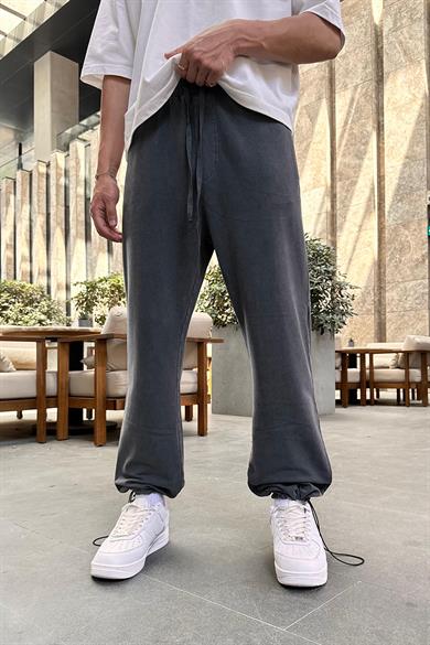 Acid Wash Basic Paçası Ayarlanabilir DL Baggy Eşofman