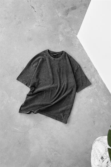 Acid Wash Basic Yıkamalı Oversize Tişört