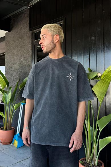 Acid Wash Compass L2 PM Oversize Tişört