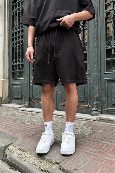 Acid Wash DAD Nakış Detay 2A Relaxed Fit Şort