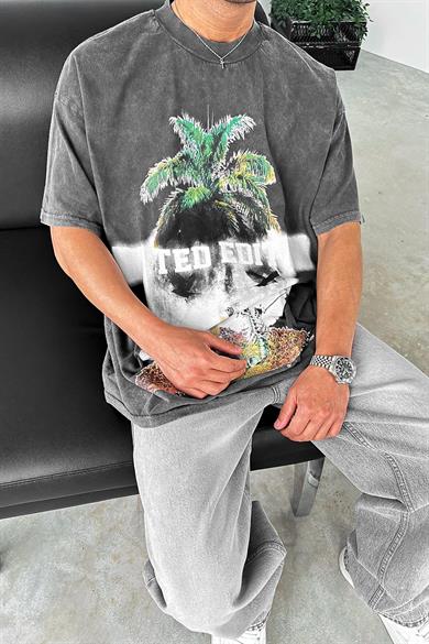 Acid Wash Pal Edition Oversize Tişört