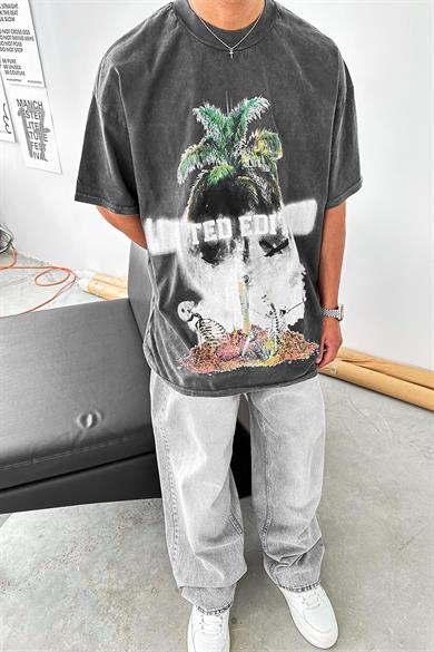 Acid Wash Pal Edition Oversize Tişört