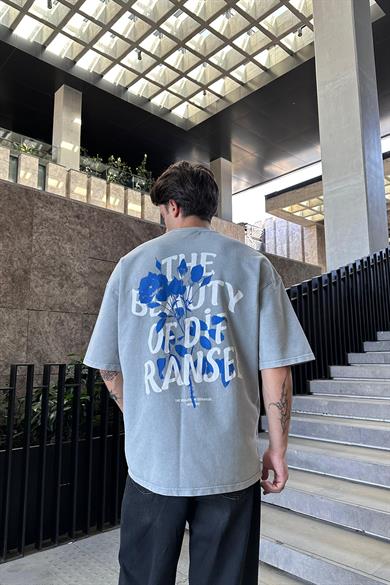 Acid Wash Ransel DL Oversize Tişört