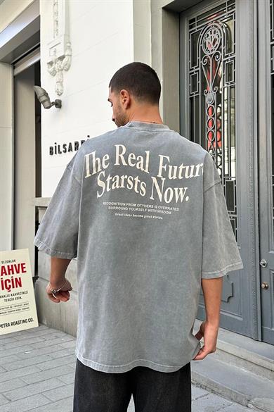Acid Wash Real Future PH Oversize Tişört
