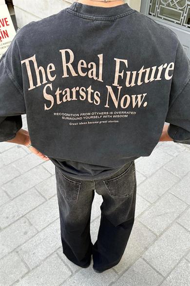 Acid Wash Real Future PH Oversize Tişört