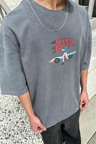 Acid Wash Speed Racer BS Oversize Tişört