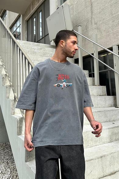 Acid Wash Speed Racer BS Oversize Tişört