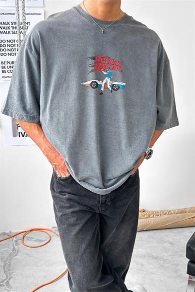 Acid Wash Speed Racer BS Oversize Tişört