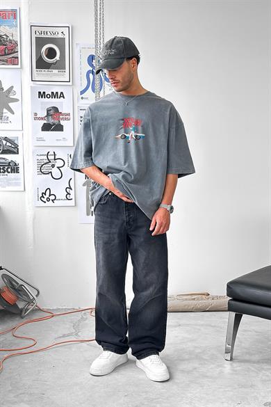 Acid Wash Speed Racer BS Oversize Tişört