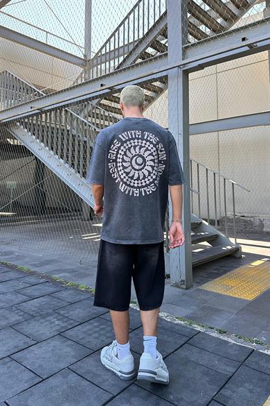 Acid Wash The Sun PM Oversize Tişört