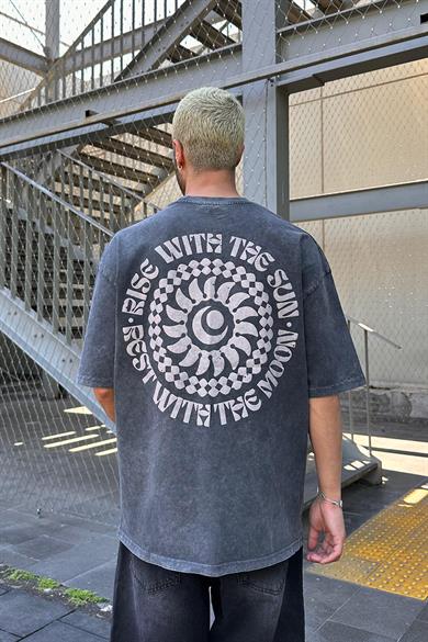 Acid Wash The Sun PM Oversize Tişört
