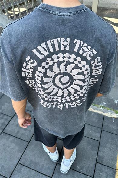 Acid Wash The Sun PM Oversize Tişört