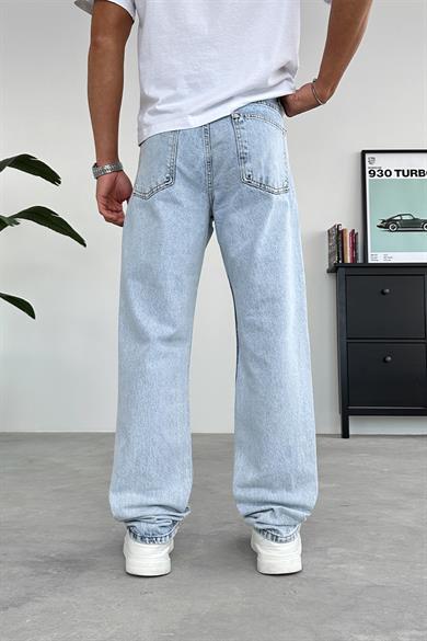 Açık Buz Mavi Basic Baggy Pantolon