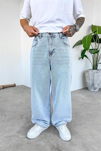 Açık Buz Mavi Basic Old School Baggy Pantolon