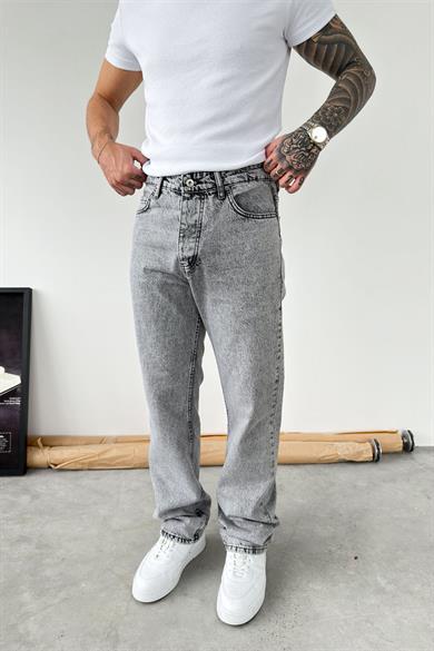 Açık Gri Basic Baggy Pantolon