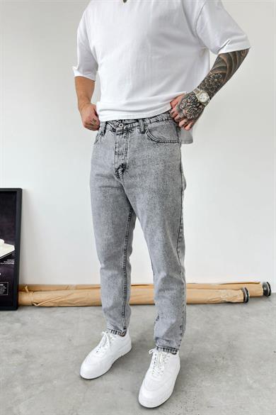 Açık Gri Basic Boyfriend Pantolon
