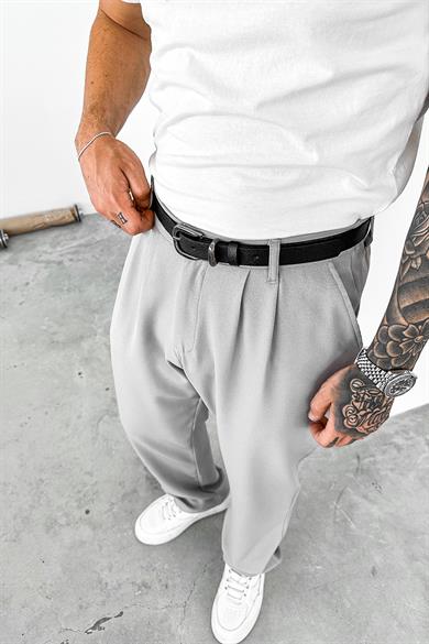 Açık Gri Basic Premium Kumaş Pantolon