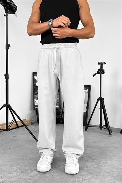 Açık Gri Dokulu Soft Jogger Pantolon