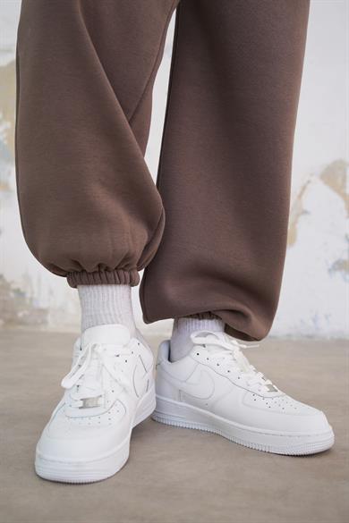 Açık Kahve Cozy Basic Paça Lastik Oversize Eşofman