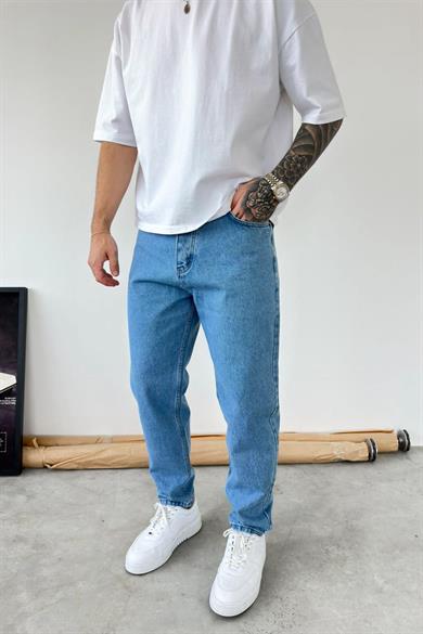 Açık Mavi Basic Boyfriend Pantolon