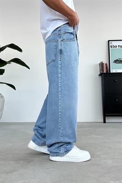 Açık Mavi Basic Old School Baggy Pantolon