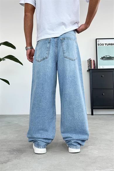 Açık Mavi Basic Old School Baggy Pantolon