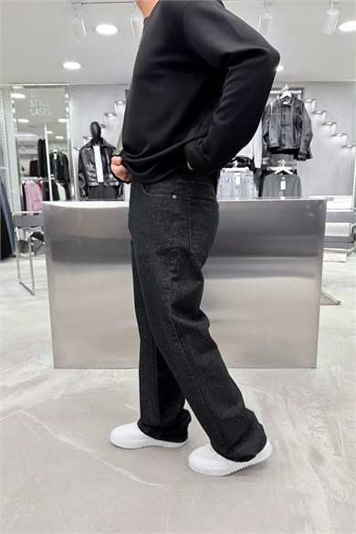 Antrasit Basic Baggy Pantolon