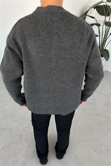 Antrasit Basic Soft Relaxed Hırka
