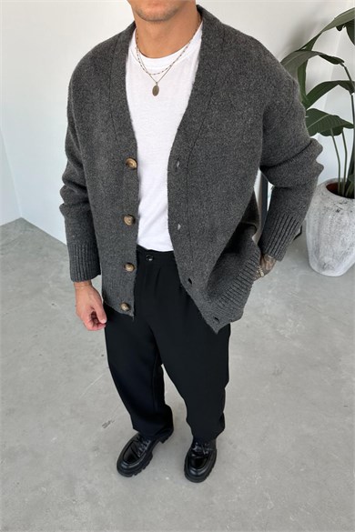 Antrasit Basic Soft Relaxed Hırka