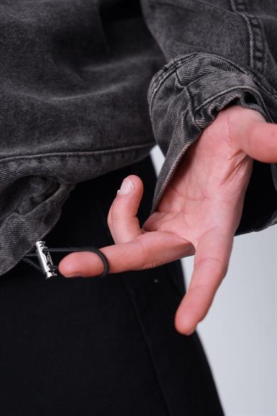 Antrasit Kapüşonlu Antrasit Erkek Denim Oversize Ceket