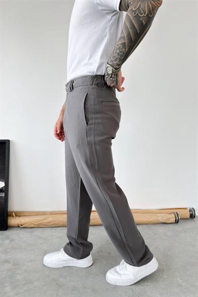 Antrasit Modal Kumaş Baggy Pantolon