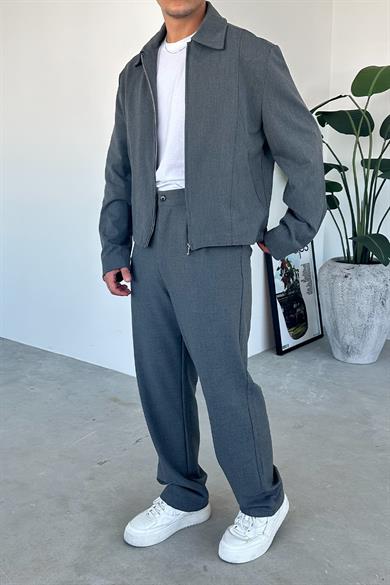 Antrasit Premium Relaxed Fit Boxy Ceket