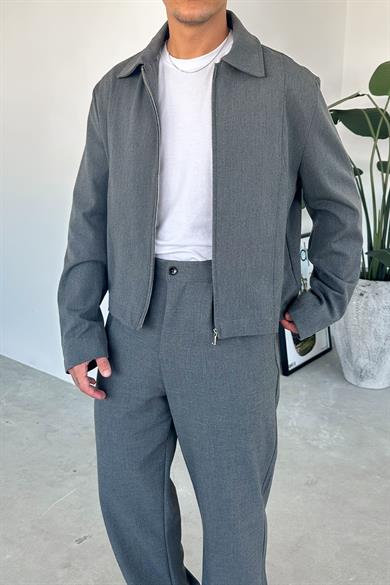 Antrasit Premium Relaxed Fit Boxy Ceket