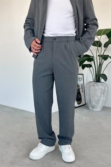 Antrasit Premium Relaxed Fit Kumaş Pantolon