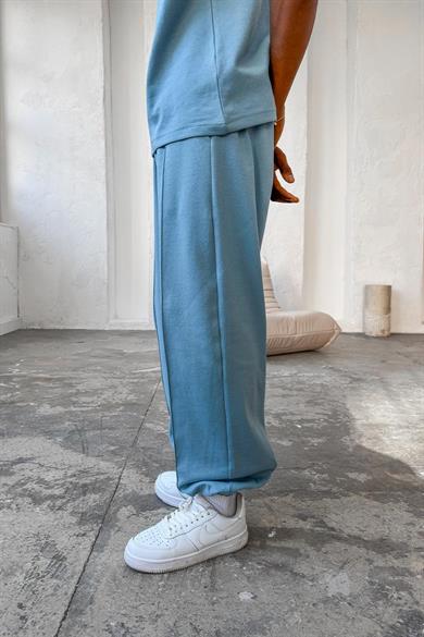 Bebe Mavi Cozy Premium Çımalı Paça Lastik Eşofman