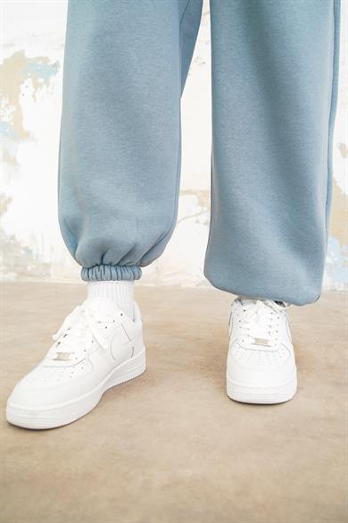 Bebe Mavisi Cozy Basic Paça Lastik Oversize Eşofman