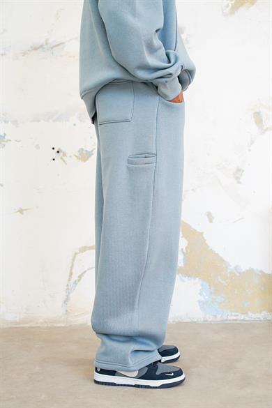 Bebe Mavisi Cozy Basic Pileli Baggy Eşofman