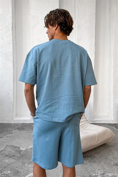 Bebe Mavisi Cozy Premium Oversize Tişört