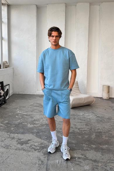 Bebe Mavisi Cozy Premium Oversize Tişört