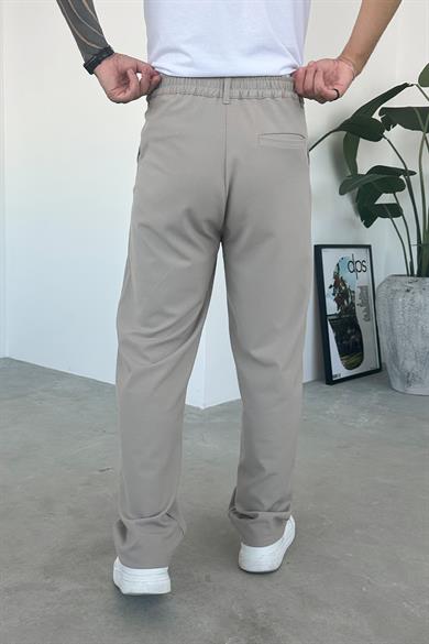 Bej Premium Relaxed Fit Kumaş Pantolon