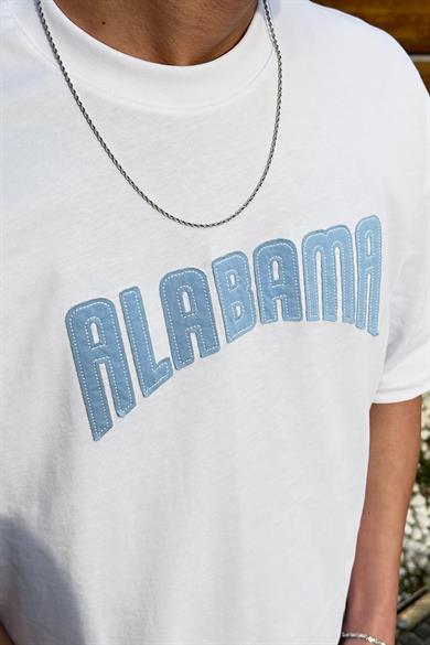 Beyaz Alabama Nakış Detay PM Oversize Tişört