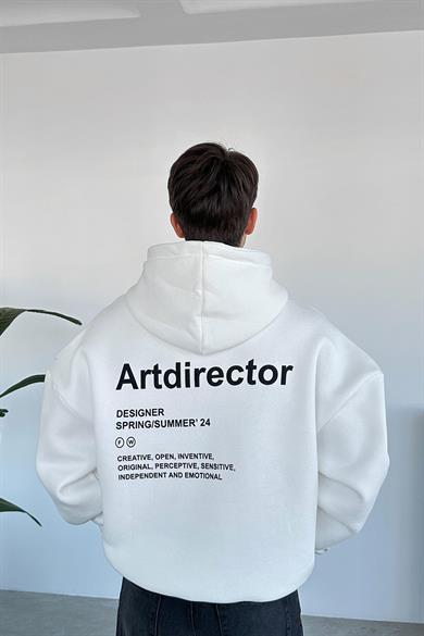 Beyaz Art Director Oversize Sweatshirt