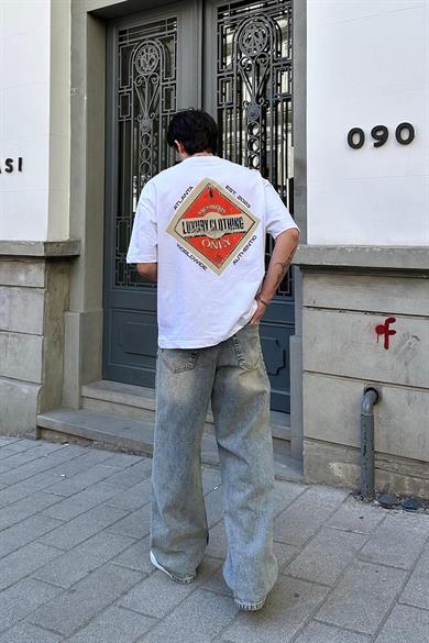 Beyaz Atlanta PM Oversize Tişört